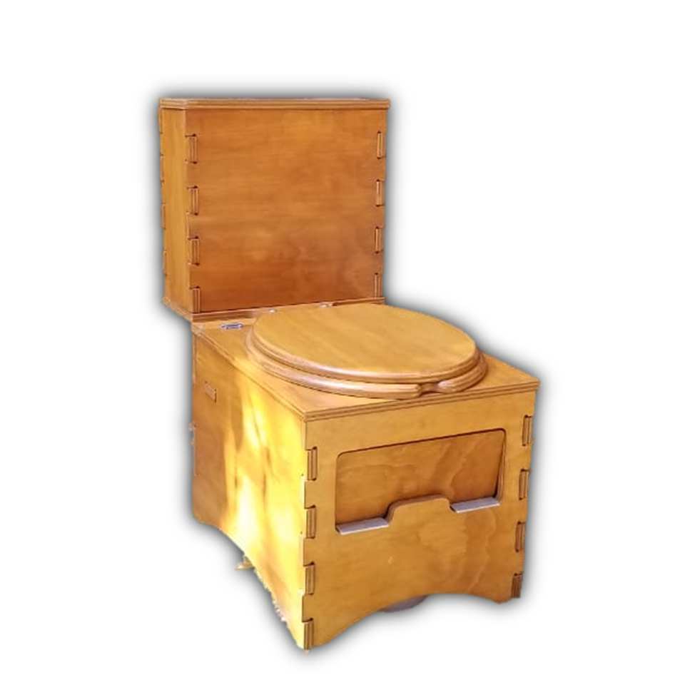 Baño seco de madera sin separación con pedestal – Mi Pedido Verde